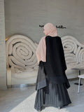 2 Pieces Elegant Black Abaya