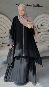 2 Pieces Elegant Black Abaya