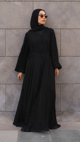 Black Trendy Modest Abaya