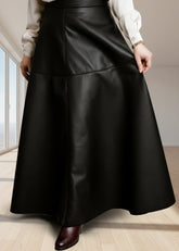 Black Leather Maxi Skirt