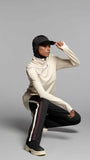 Black Modest Athletic Bottoms With Slide Stripes2