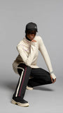 Black Modest Athletic Bottoms With Slide Stripes4