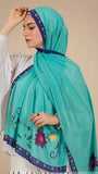 Chiffon scarf Vintage greenish