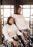 Cow Print Satin Maxi Skirt