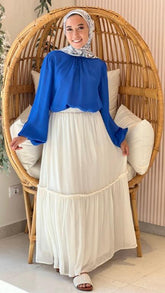 Offwhite Ruched Skirt