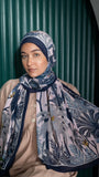 Chiffon scarf Blue Forest