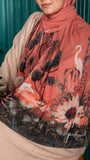 Chiffon scarf Ostrich