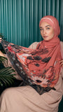 Chiffon scarf Ostrich