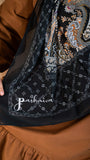 Chiffon scarf black indian