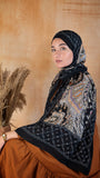 Chiffon scarf black indian