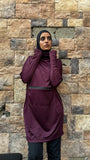 Plum Active Wear Top With Hood&Pocket7