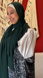 Satin-Dark green prayer dress7