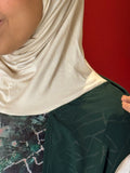 Satin-Dark green prayer dress1