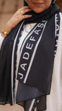 Chiffon scarf Black Elegance