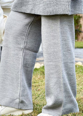 wide leg knitted pants