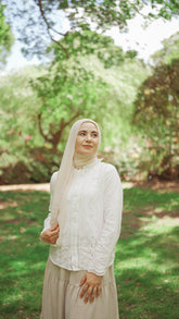 Lina Embroidered Blouse - Ivory