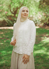 Lina Embroidered Blouse - Ivory