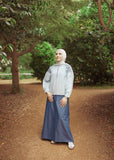 Half Flared Denim Skirt