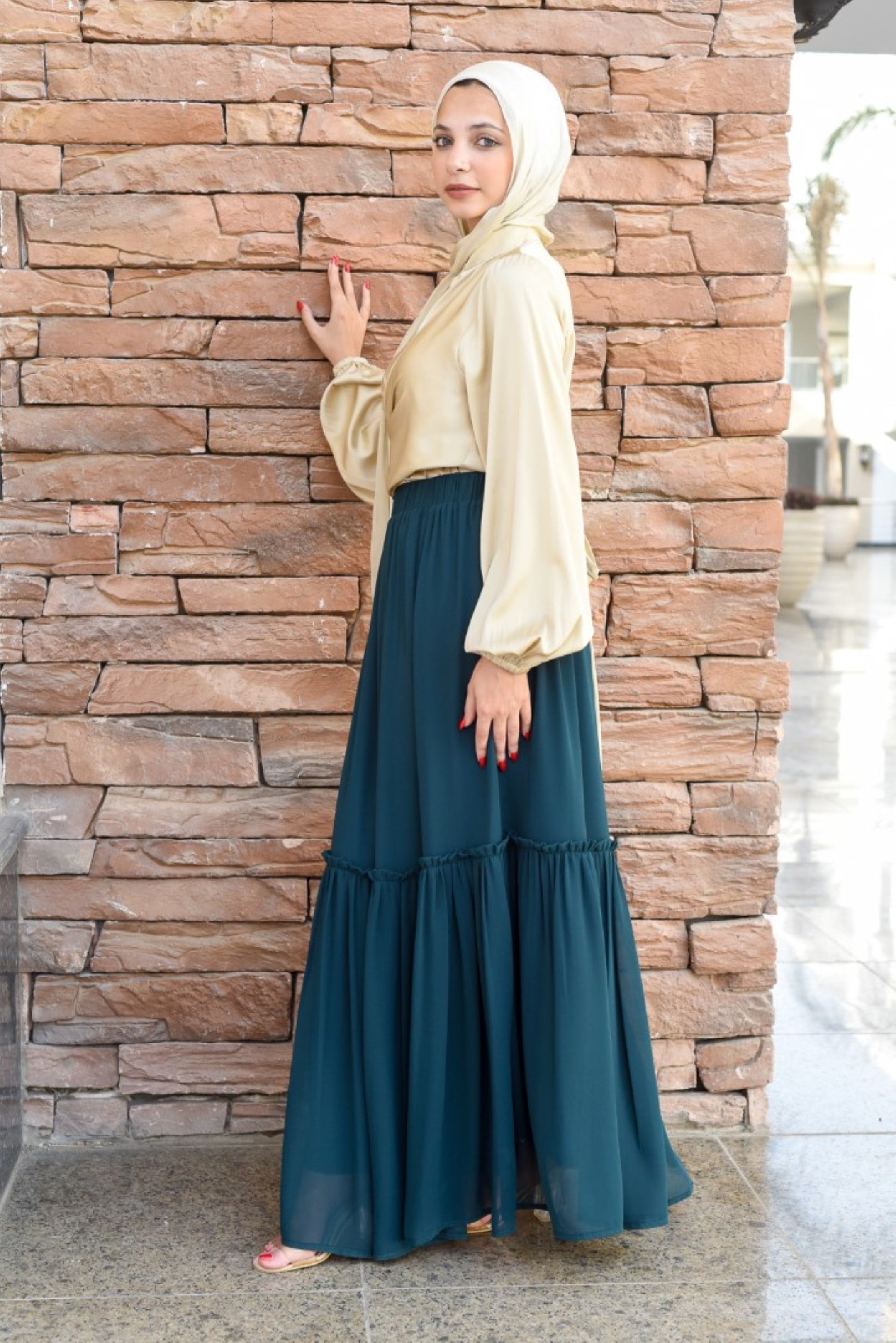 Avocado Ruched Skirt