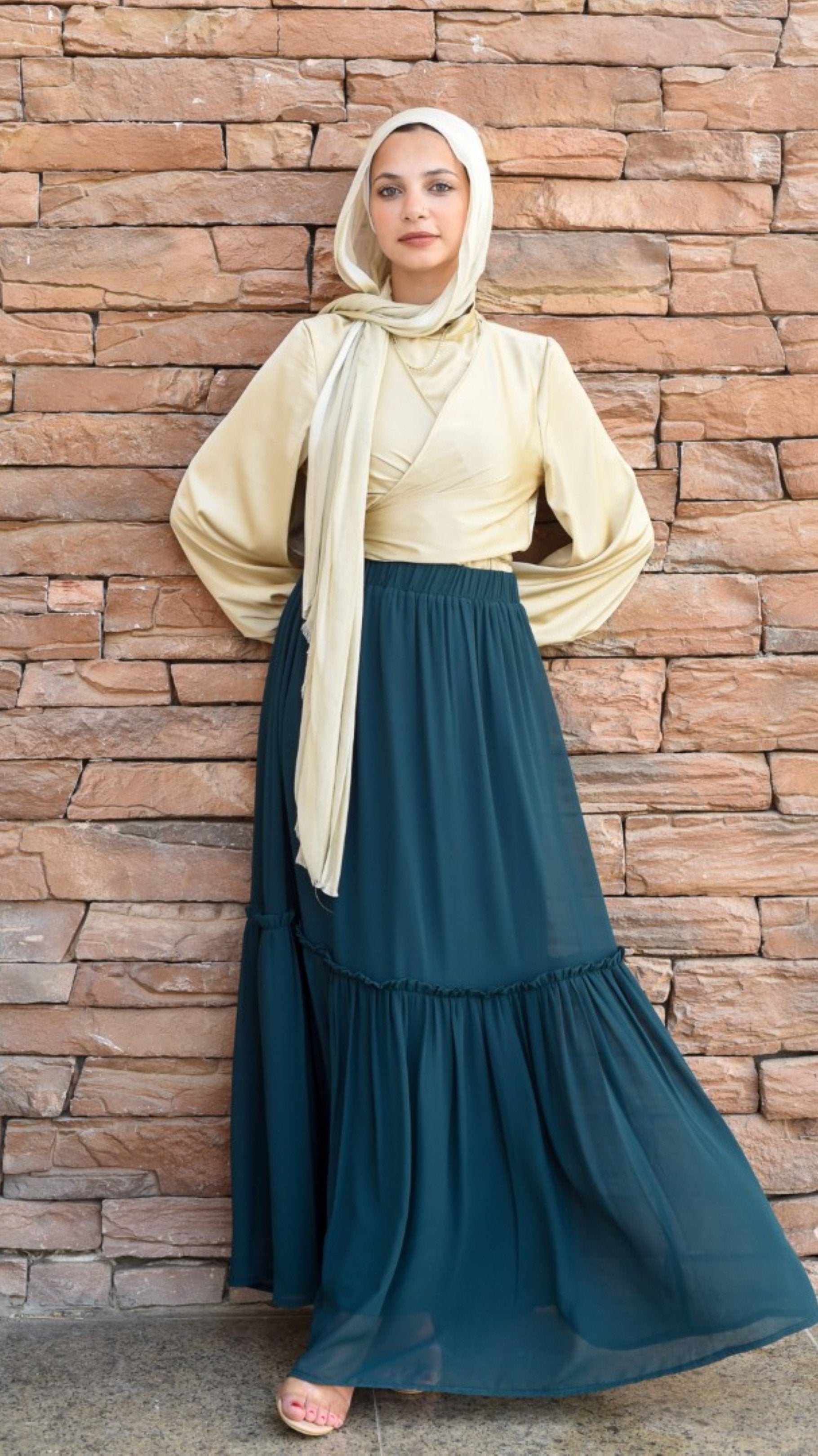 Avocado Ruched Skirt