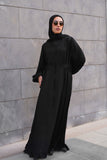 Black Trendy Modest Abaya