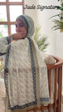 Chiffon scarf Jade Signature