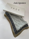 Chiffon scarf Jade Signature