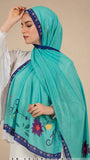 Chiffon scarf Vintage greenish