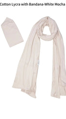 Cotton scarf White Mocha