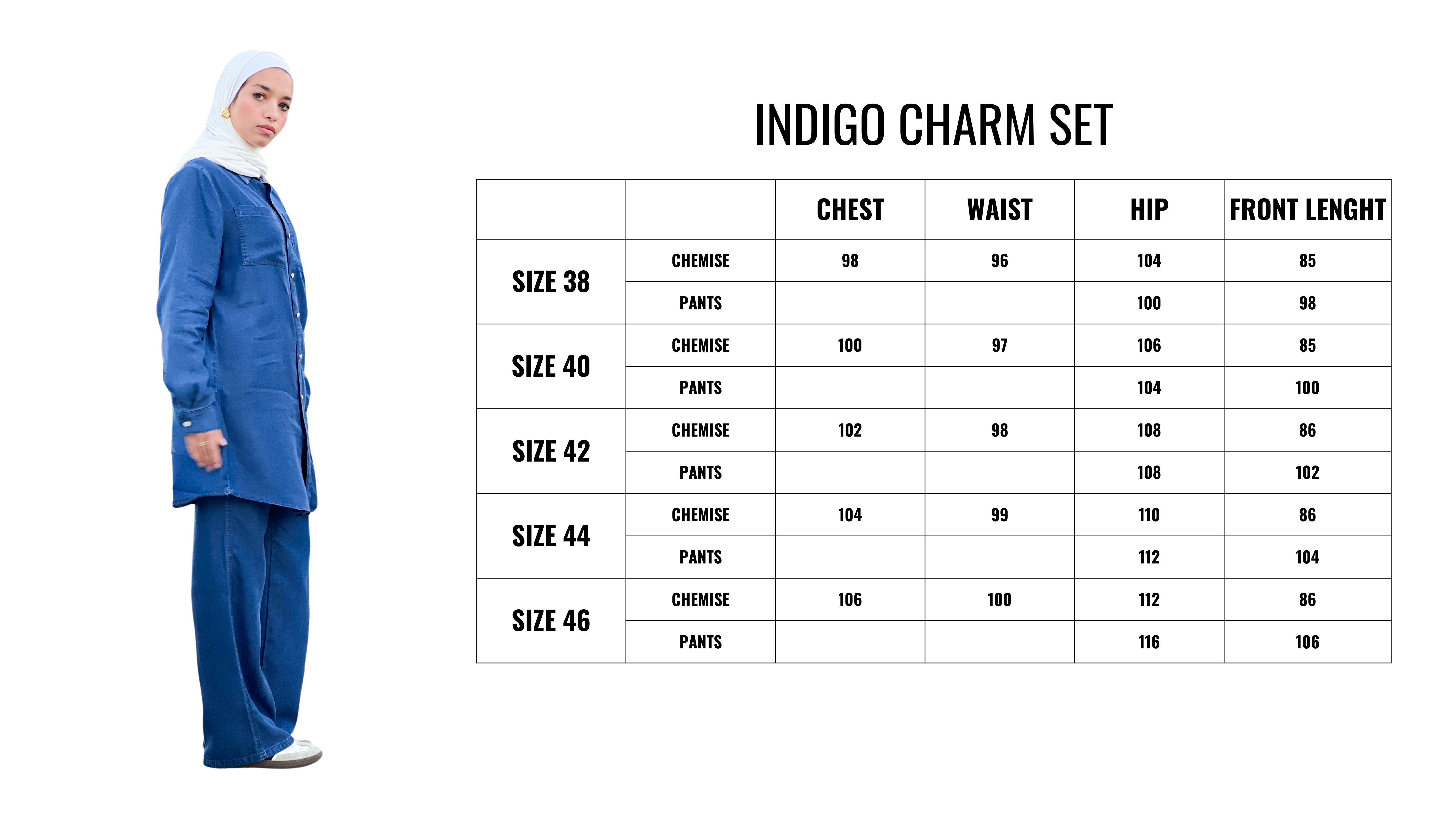 Indigo Charm set