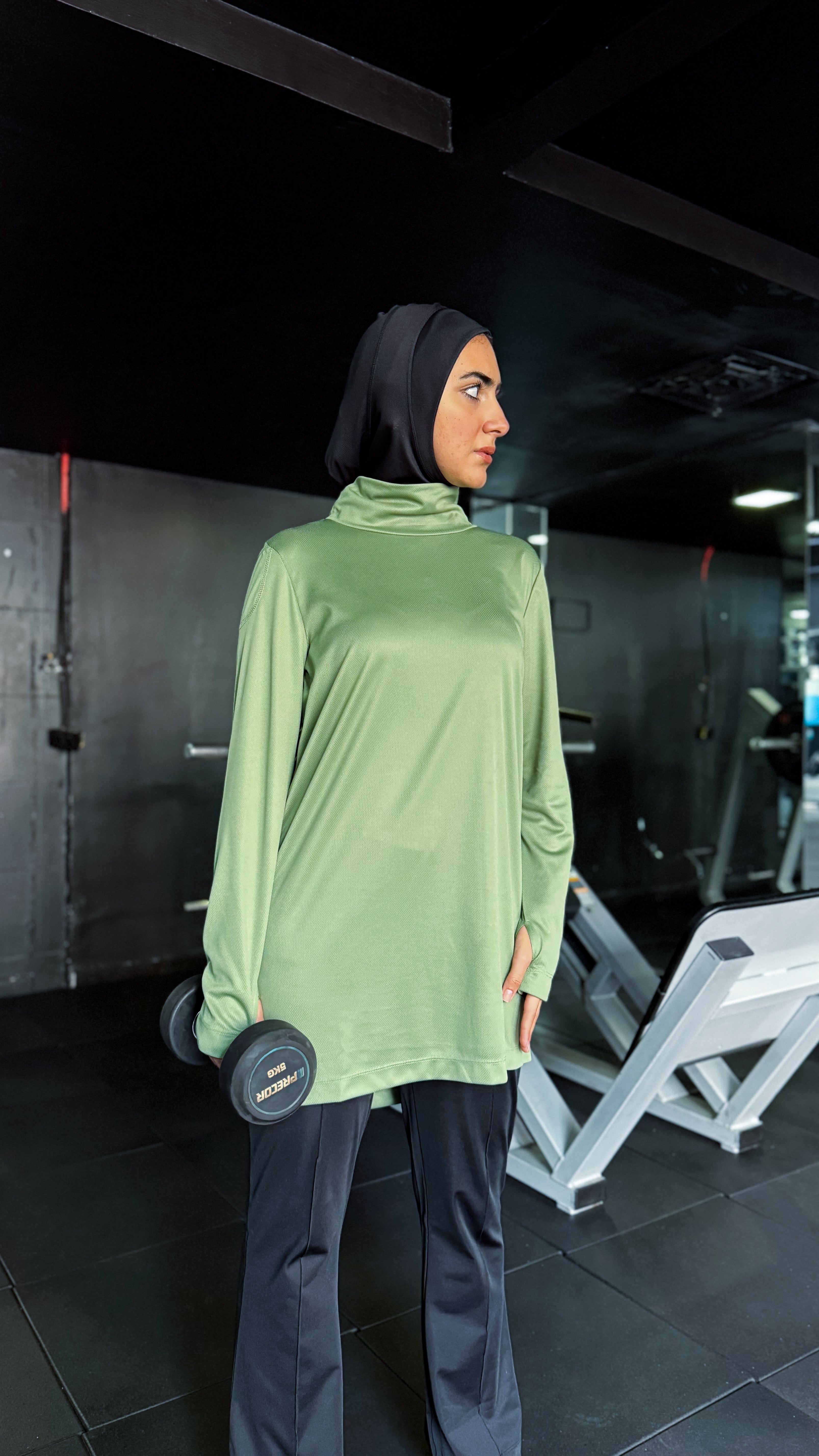 Long Sleeve Olive active Tunic 2