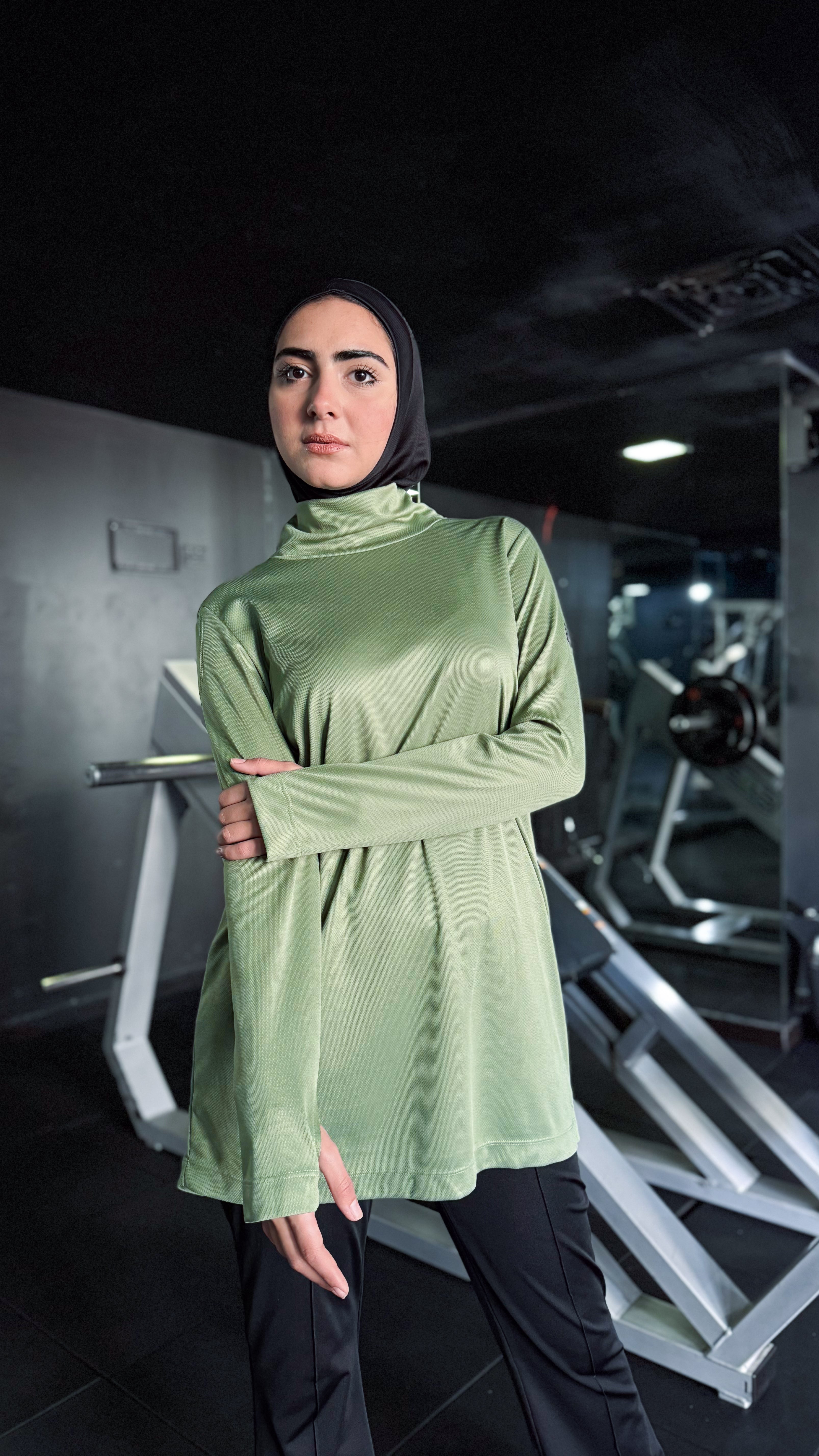 Long Sleeve Olive active Tunic 14