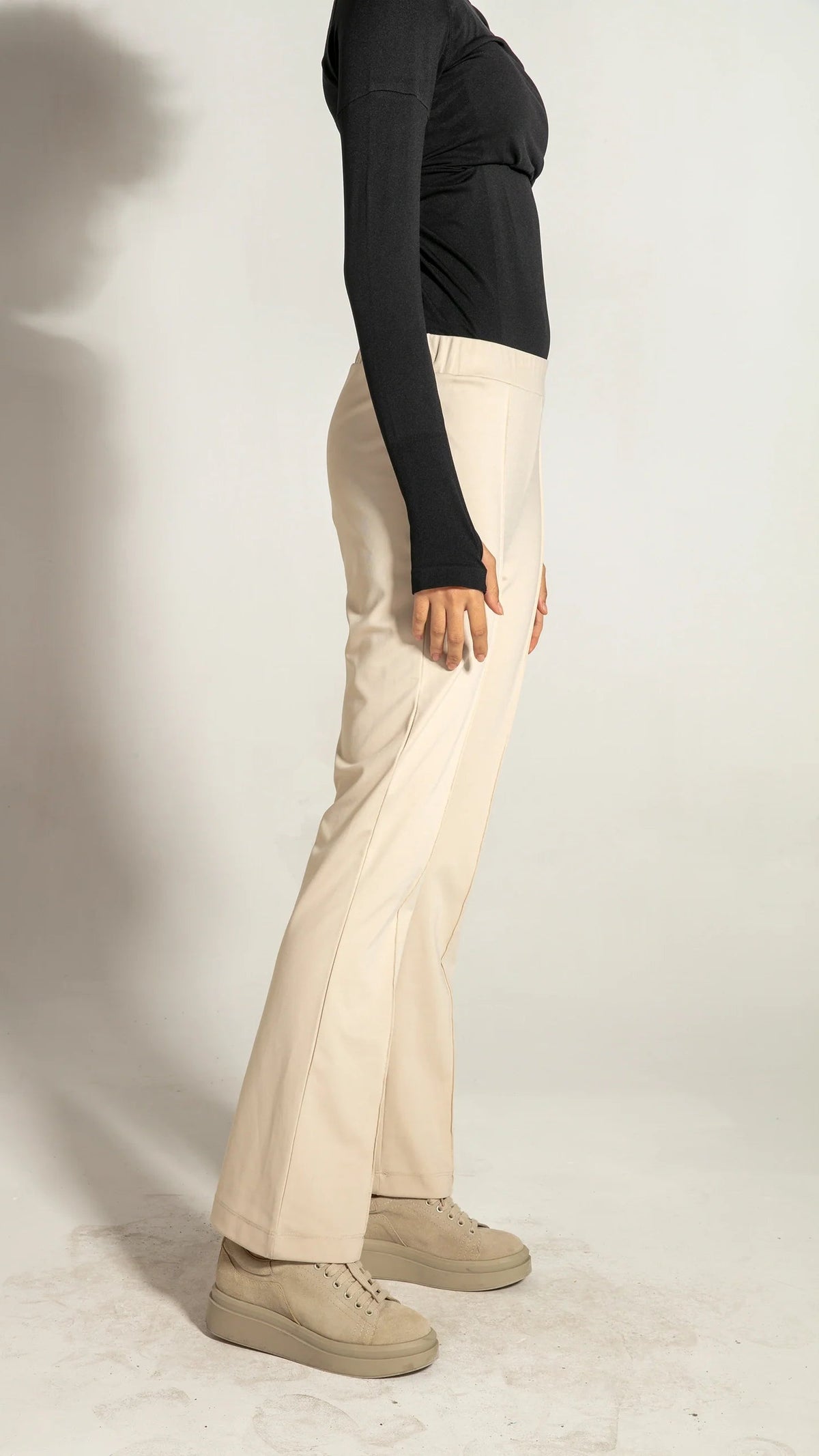 Beige Modest Sport Pants