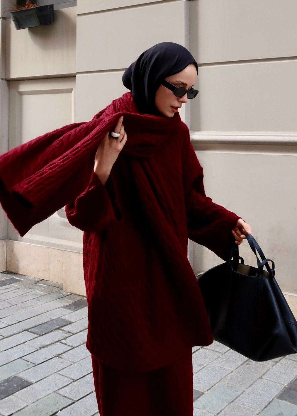 Knitted modest winter set