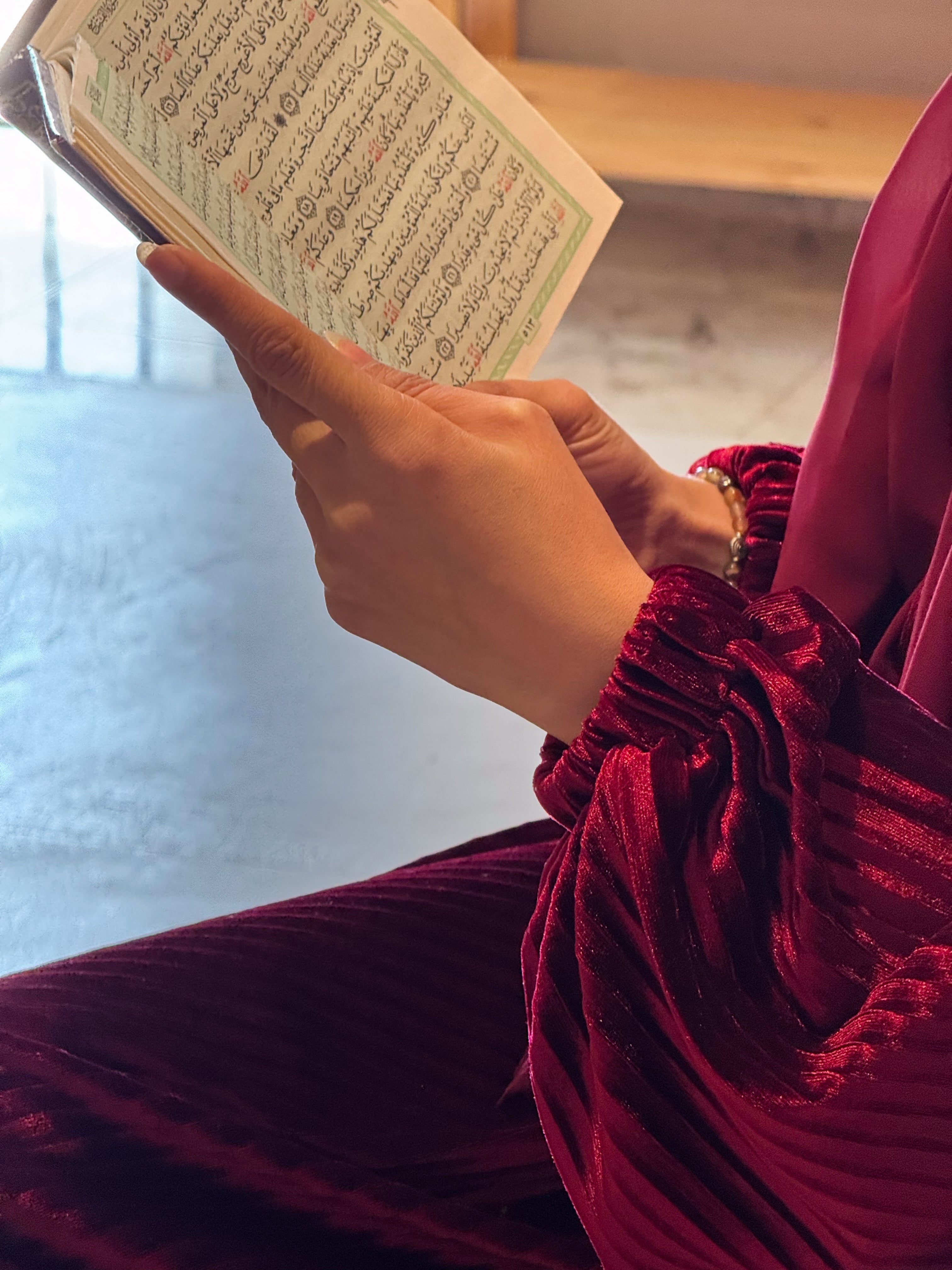 Velvet Maroon Prayer dress