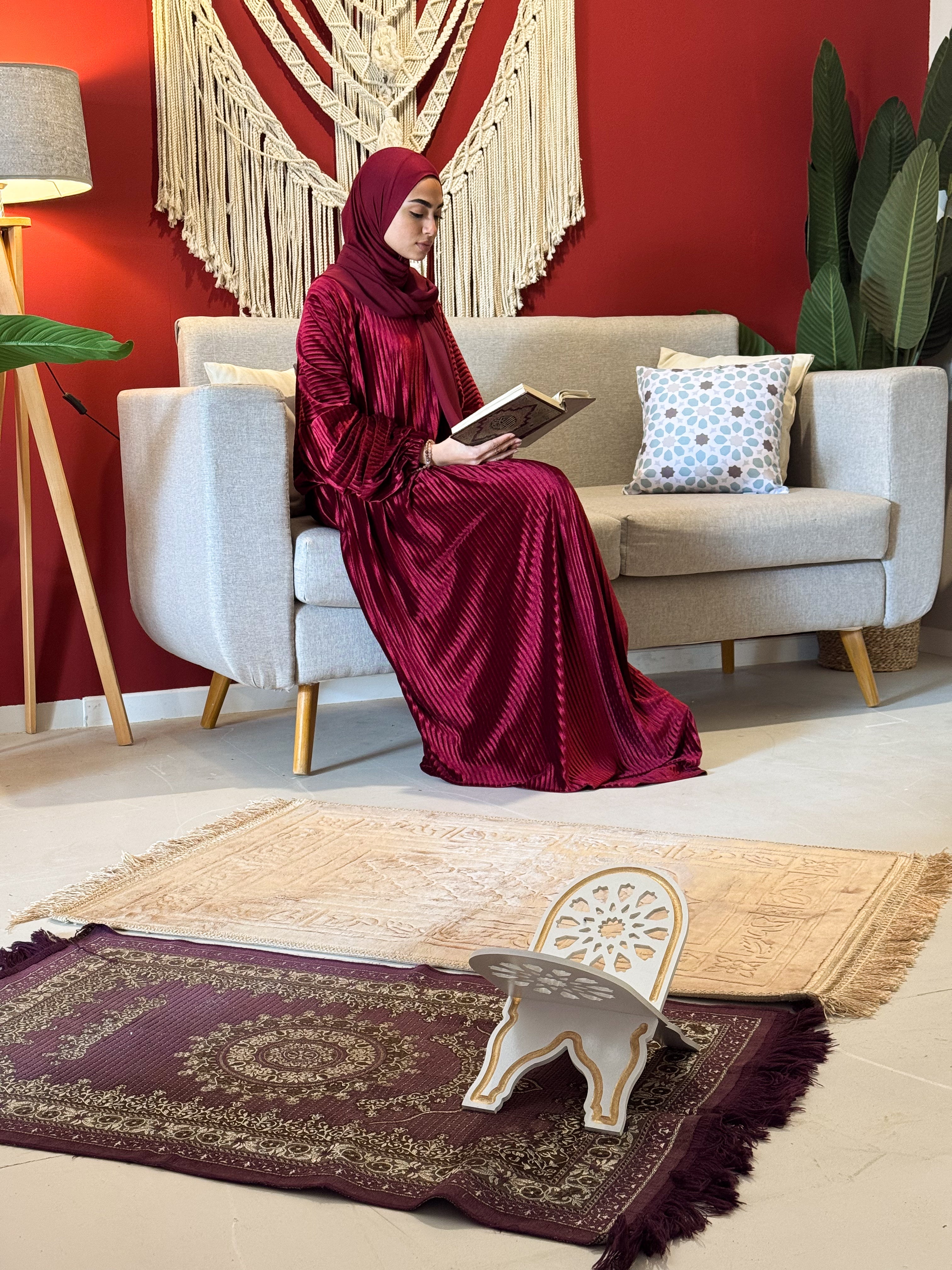 Velvet Maroon Prayer dress
