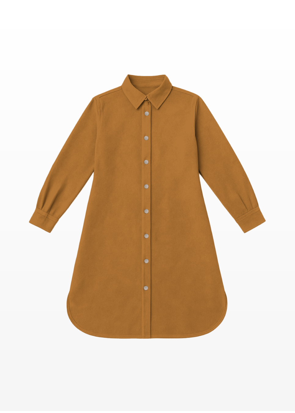 Modest Suede Shirt Dress Dark Blue / L/Xl Modest Suede Shirt Dress Dark Blue / L/Xl