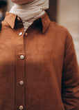 Modest Suede Shirt Dress