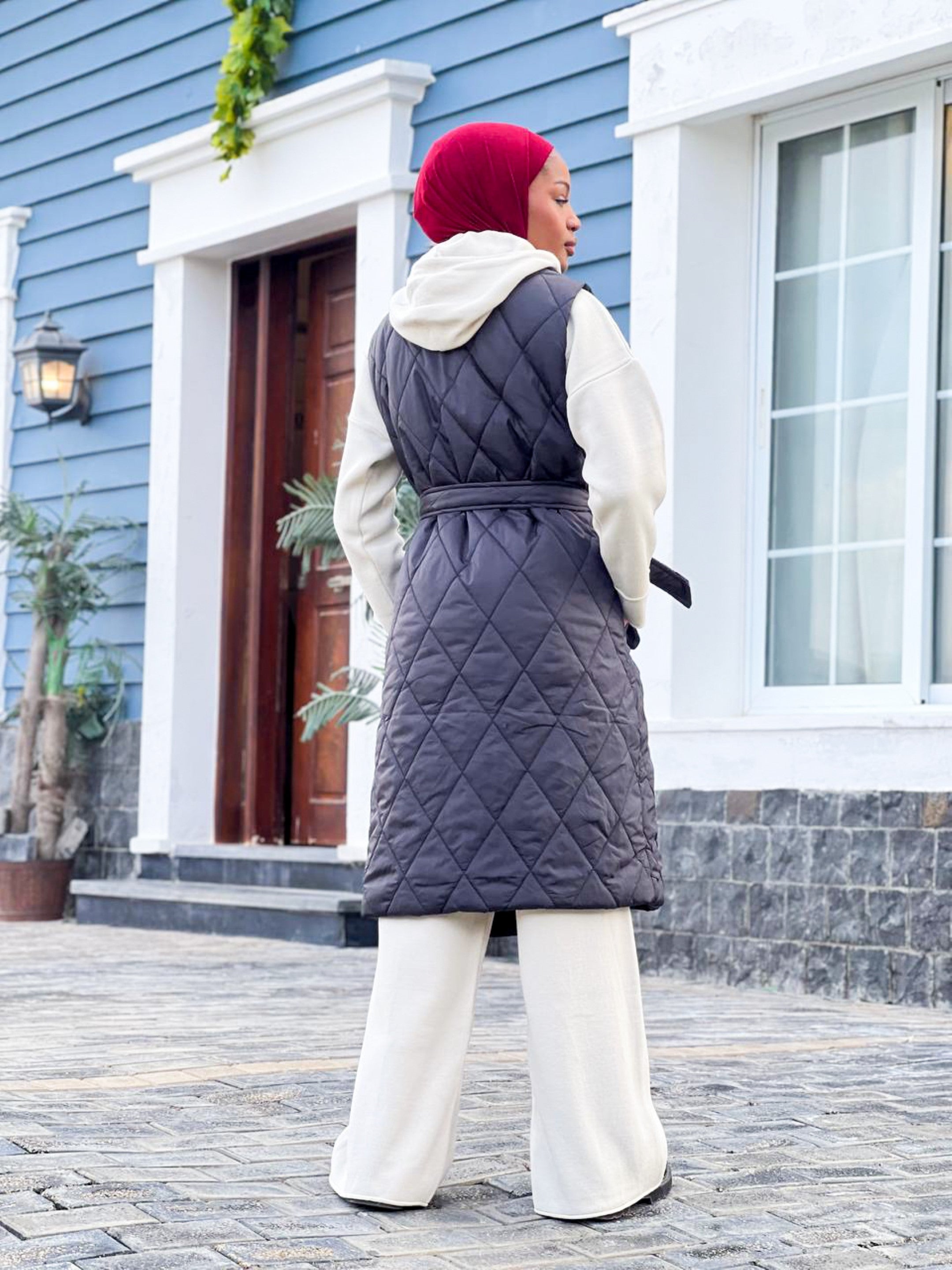 Nove long Quilted Gilet