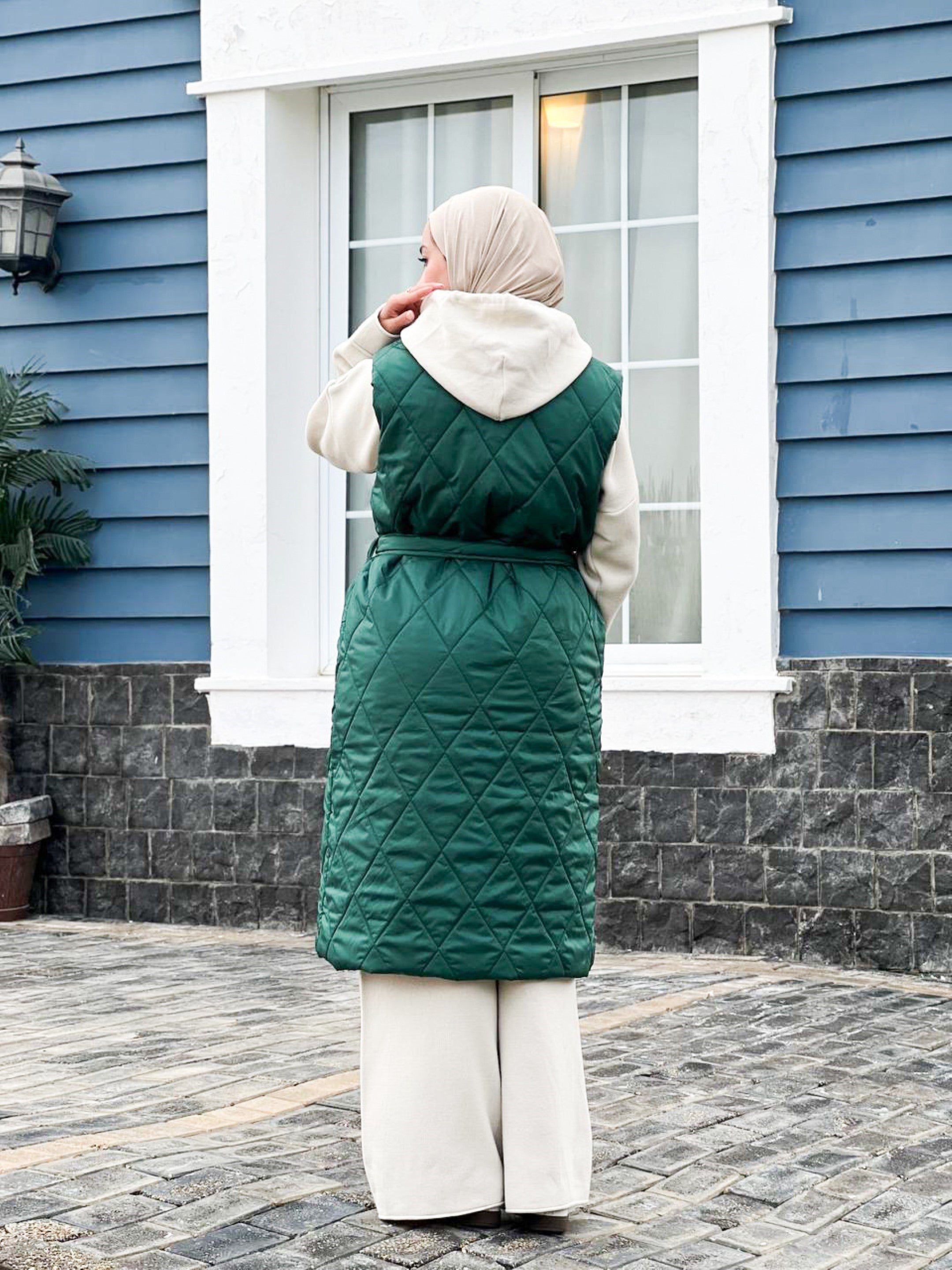 Nove long Quilted Gilet