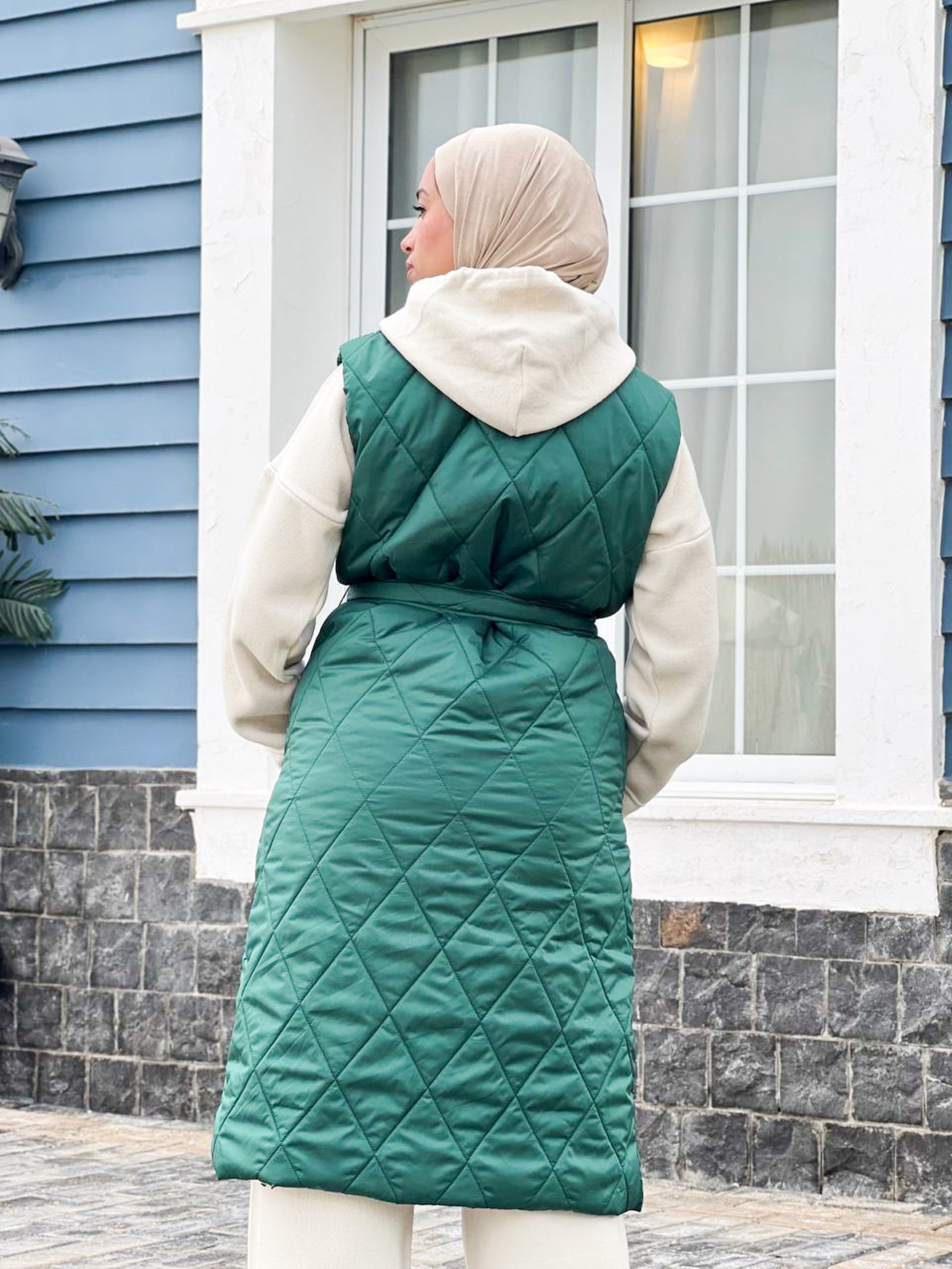 Nove long Quilted Gilet