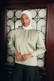 Modest  Long Sleeve Satin Blouse