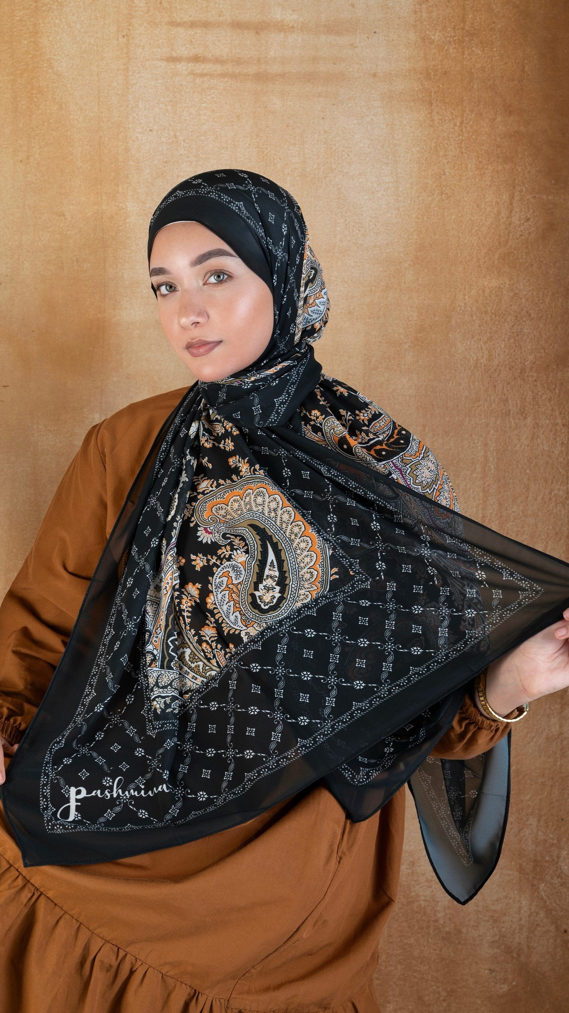 pashmina black indian