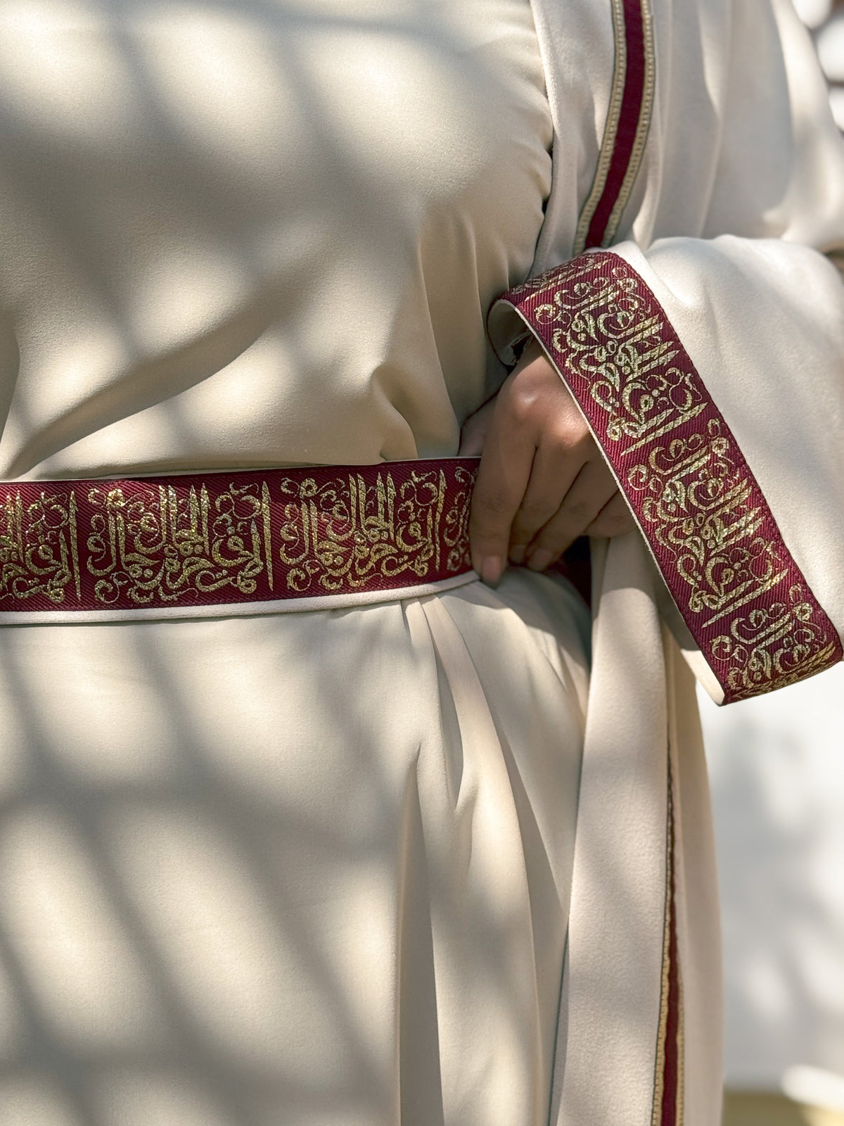 Strap line beige kaftan