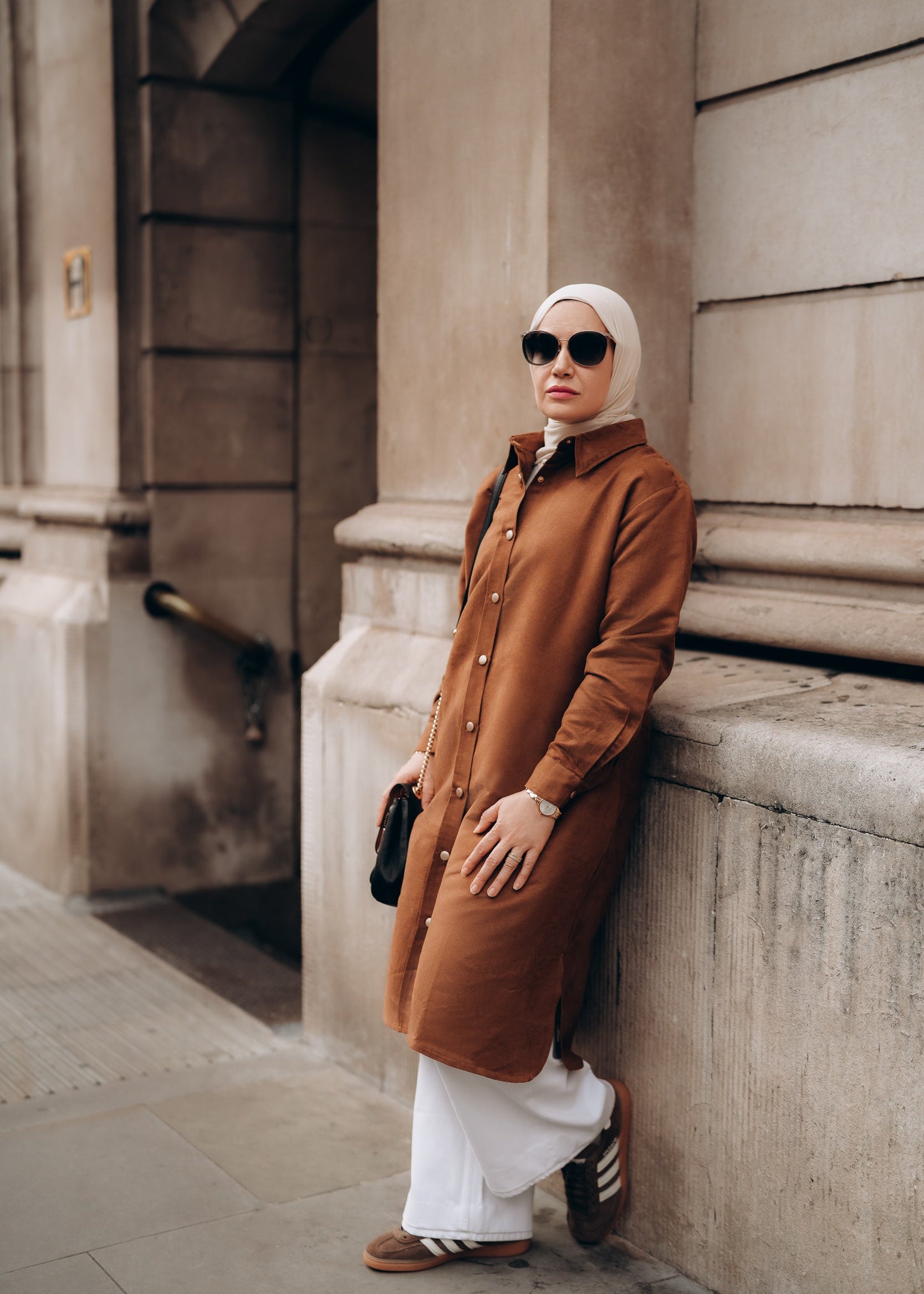 suede shirt dress Modest Suede Shirt Dress Dark Blue / L/Xl